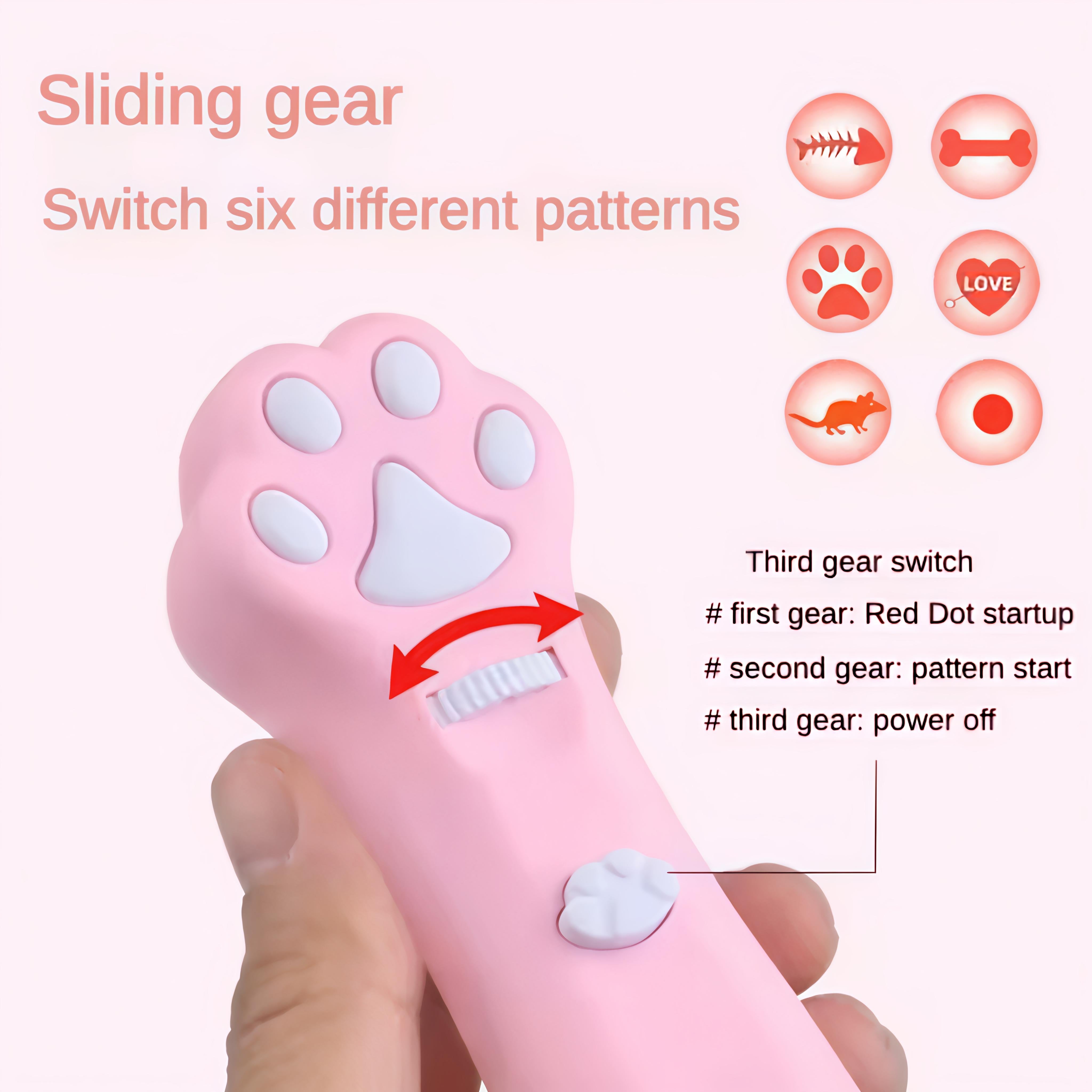 6-in-1 Portable Laser Cat Teaser Wand Toy